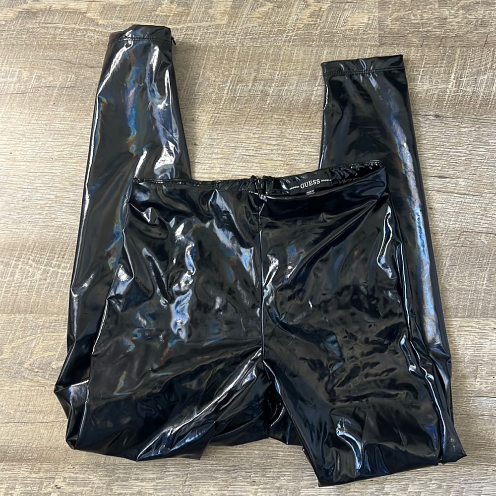 Guess Holographic Faux Leather Pants Size Small